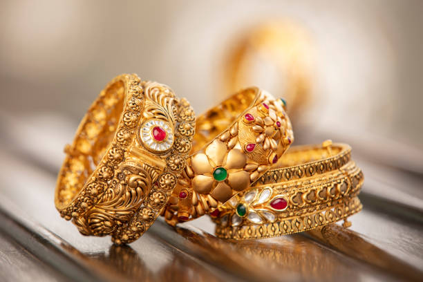 Fancy designer antique golden bracelets for woman fashion by modmantra.